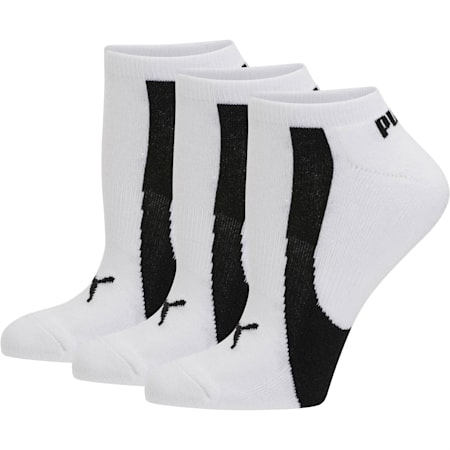 Women's No Show Socks [3 Pairs], white-black, small